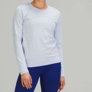 Lululemon Swiftly Tech Relaxed Light Blue Long Sleeve Top Women’s Size 6
